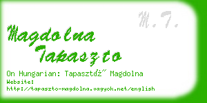 magdolna tapaszto business card